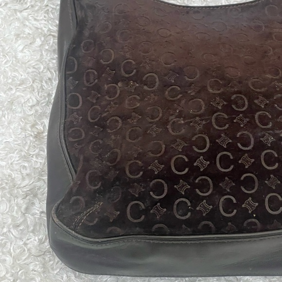 Celine Suede Leather C Logo Shoulder Bag - Picture 10 of 16